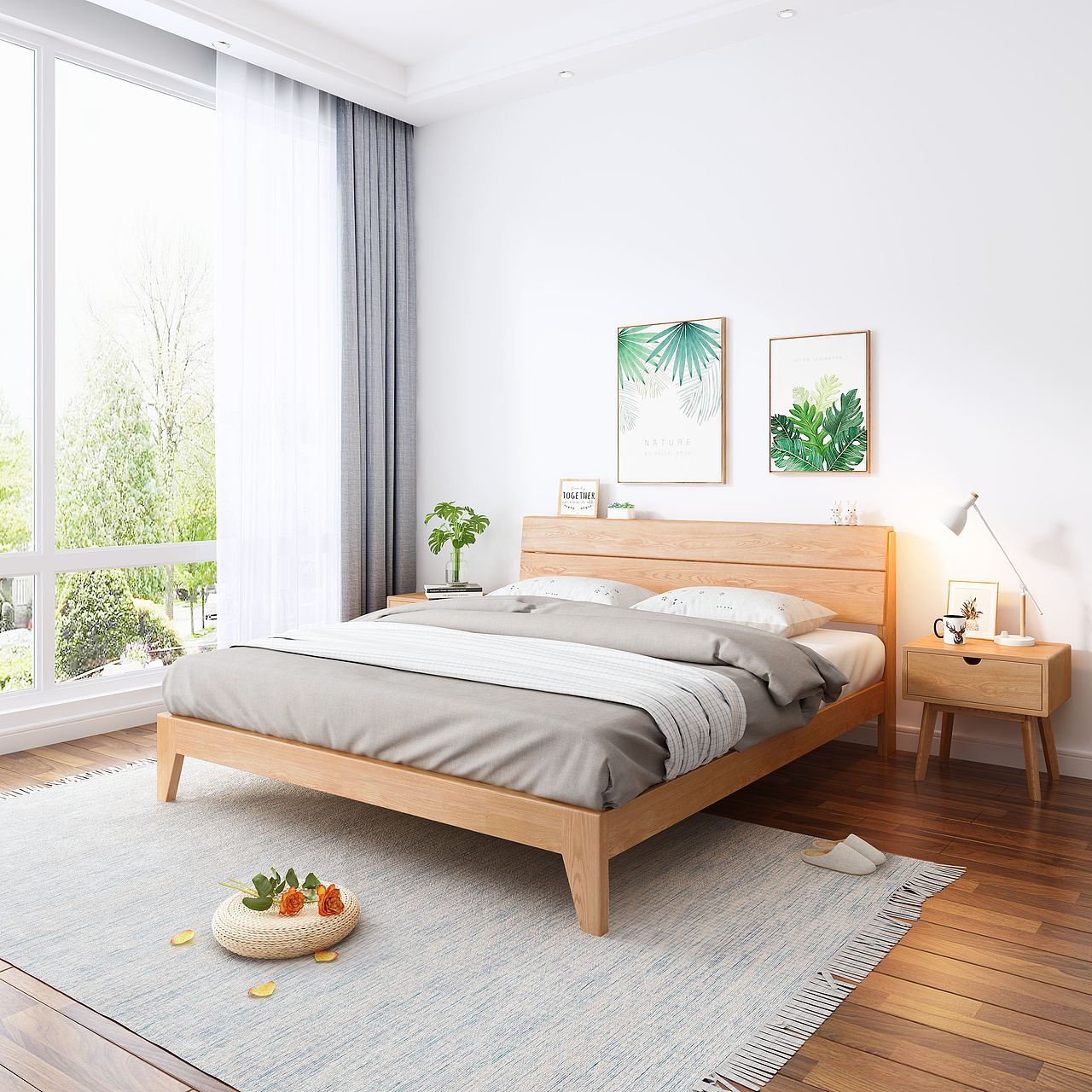 实木床（图ZMzYyODM0ODE2） - 家装设计 - 站酷设计师丨黑乌鸦原创素材 - 站酷ZCOOL