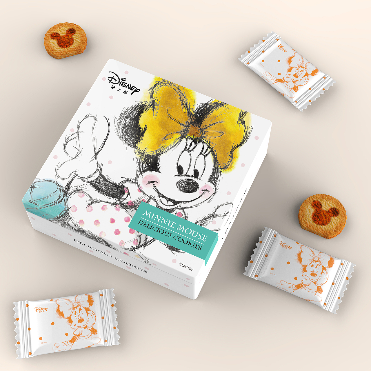 disney Minnie-双色饼干