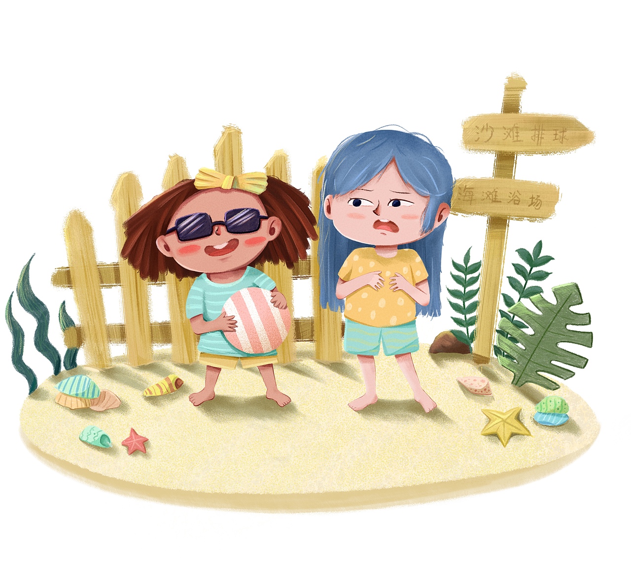 2022 上半年插画练习总结 -人物场景原创练习（图ZMzA3MzIyMTA0） - 儿童插画 - 站酷设计师朱小骞art原创素材 - 站酷ZCOOL