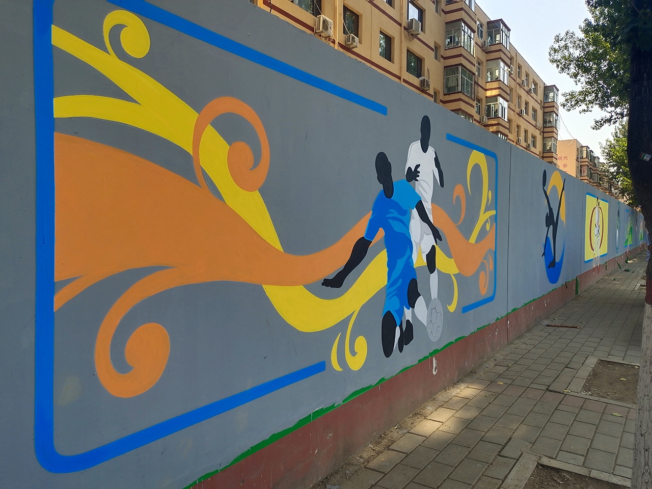 房山运动操场彩绘