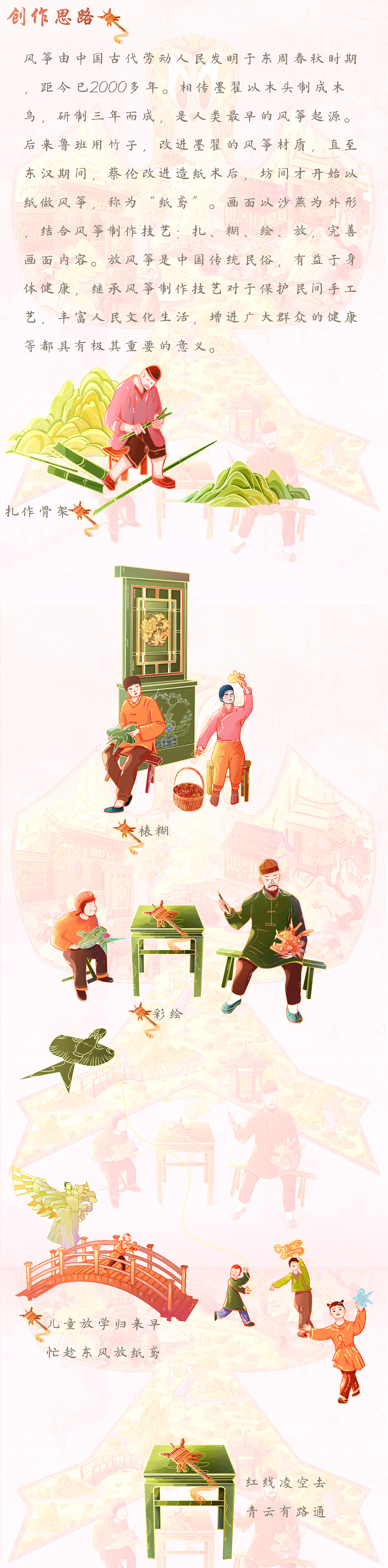 城市美食-担担面 | 非遗-风筝（图ZMzAwNDEwNjQ4） - 商业插画 - 站酷设计师向阳的西瓜原创素材 - 站酷ZCOOL