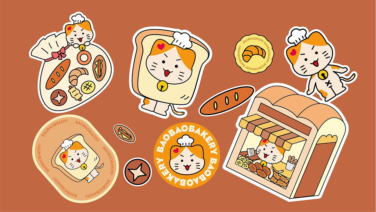 品牌KV | 包包烘焙店（图ZMzM0MTAxMDAw） - 商业插画 - 站酷设计师Aming面面原创素材 - 站酷ZCOOL