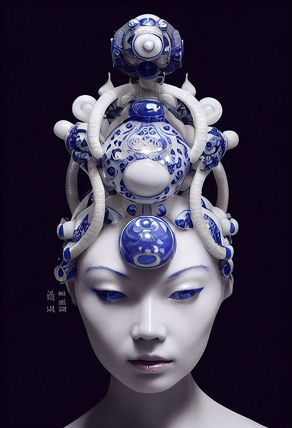 #语镜# 青花瓷（图ZMzE1NTY2NTA0） - 艺术插画 - 站酷设计师Yea野了原创素材 - 站酷ZCOOL