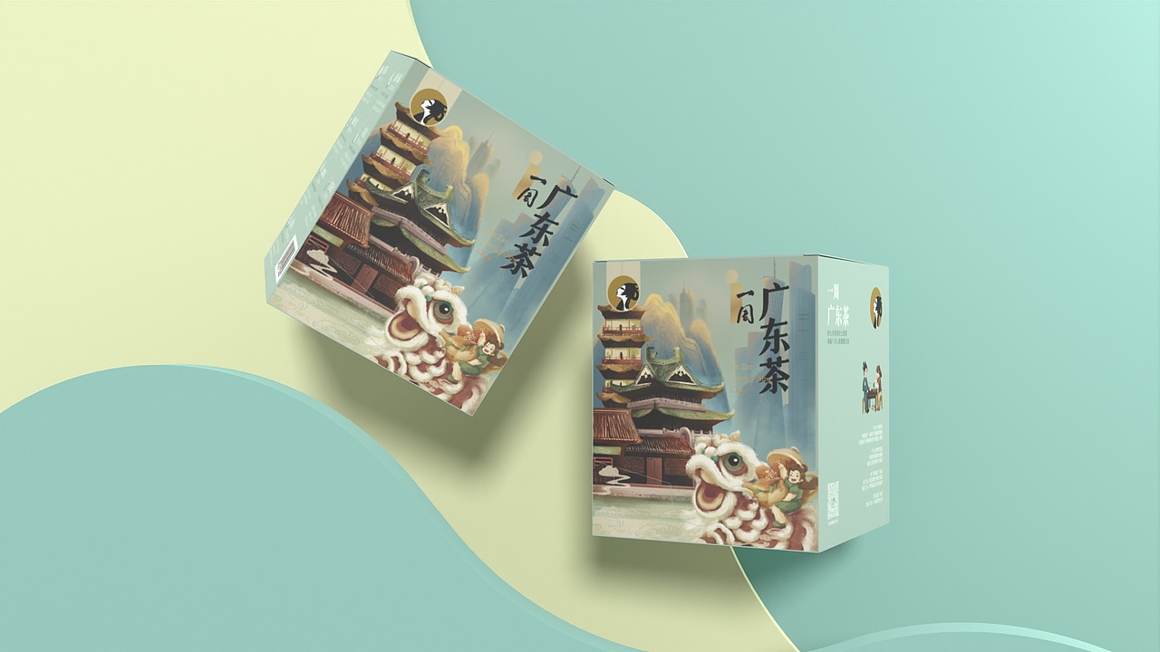 茶理宜世《一周广东茶》新中式插画茶盒及纸杯包装设计(图ZMzI3ODI5OTIw) - 包装 - 站酷设计师Celia犀莉呀原创素材 - 站酷ZCOOL