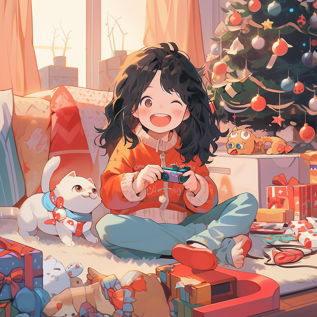 AIGC 圣诞中的情侣 1