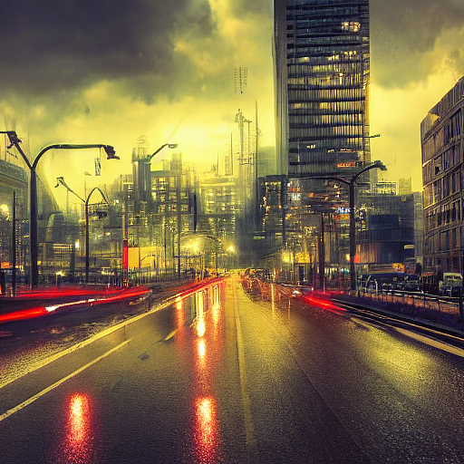雨中的市景（图ZMzE1NDkzMzY0） - 创作习作 - 站酷设计师杉朗木原创素材 - 站酷ZCOOL