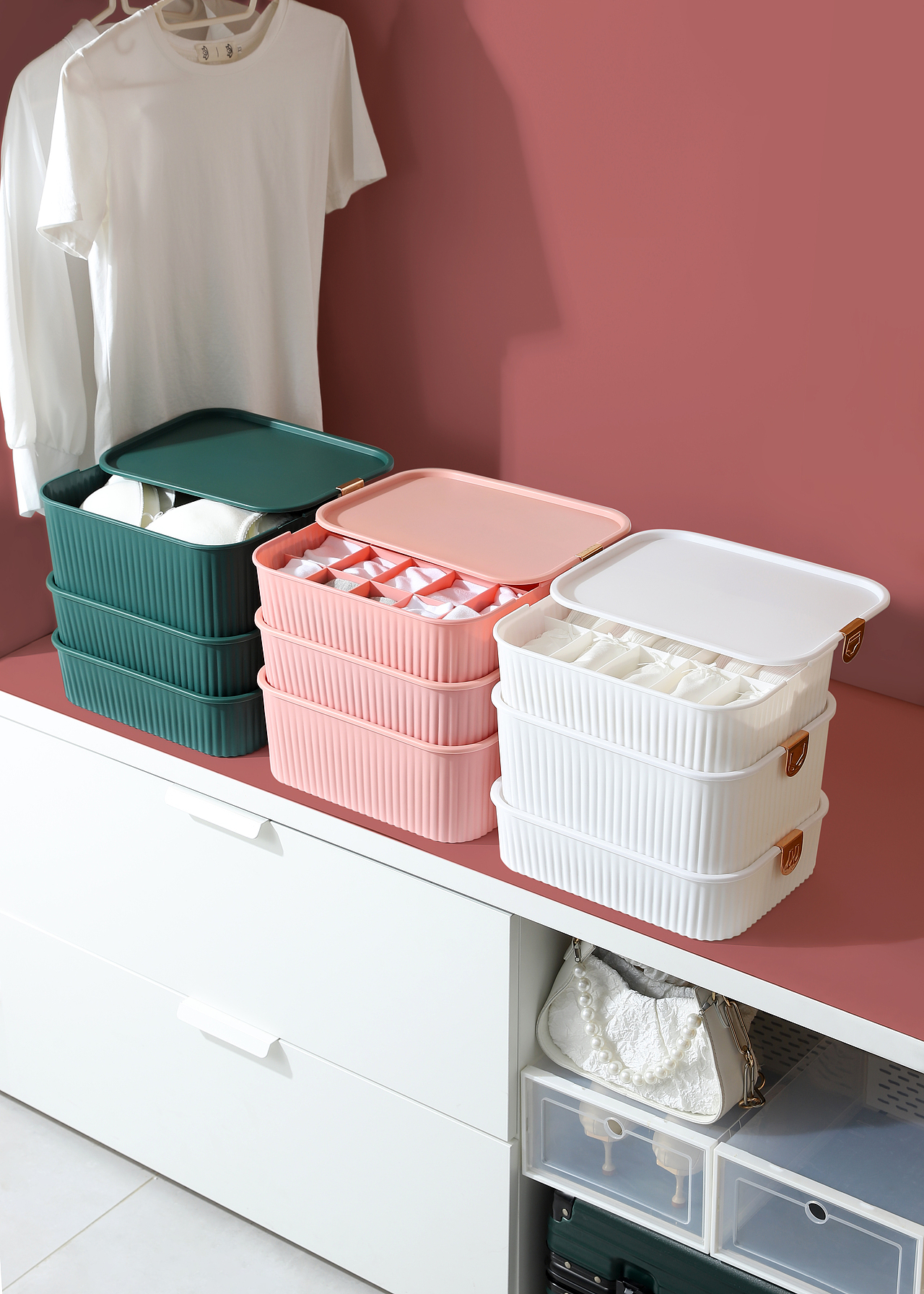 内衣收纳盒の日用百货静物拍摄