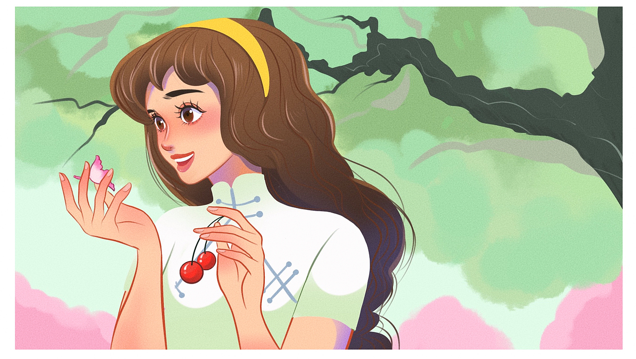 spring 春日不迟，相逢会有时——借樱桃的多洛米蒂（图ZMzM0NTI3MDgw） - 创作习作 - 站酷设计师vivisaer原创素材 - 站酷ZCOOL