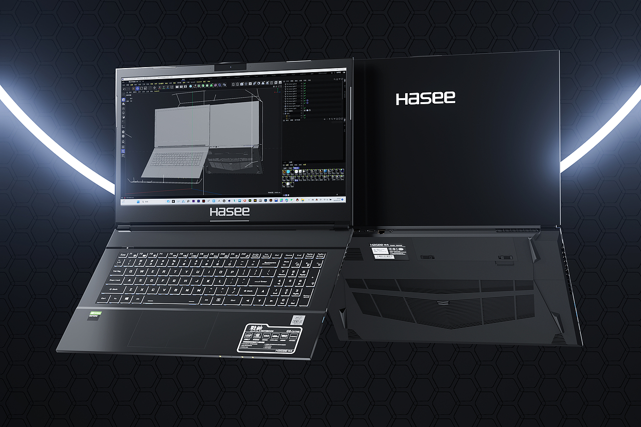 建模&渲染-神舟笔记本_战神G8-CU7NS（图ZMzQxNTc4MjE2） - 产品 - 站酷设计师黑政政原创素材 - 站酷ZCOOL