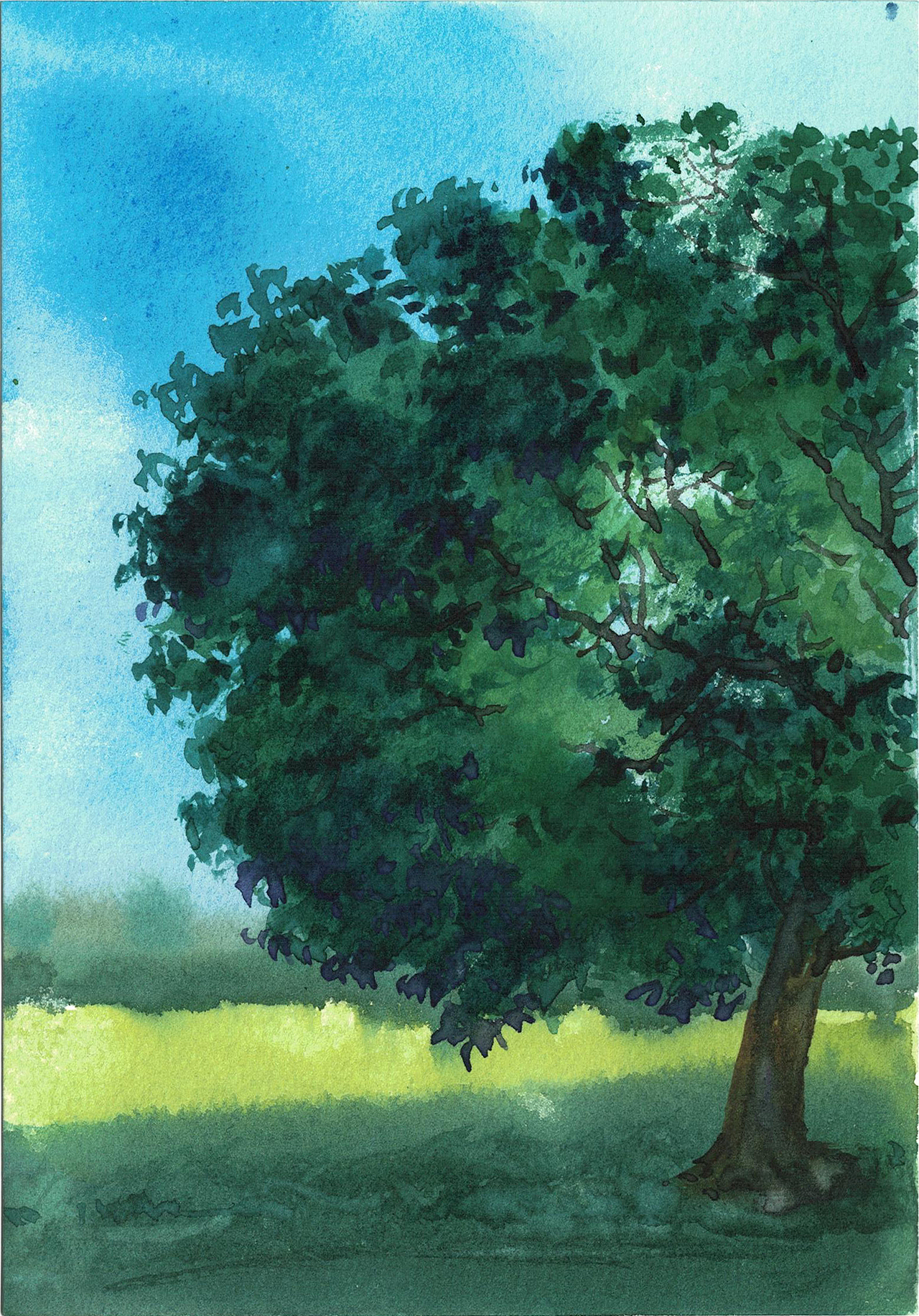 水彩风景——一个小本本的故事(国庆假期里的风景)