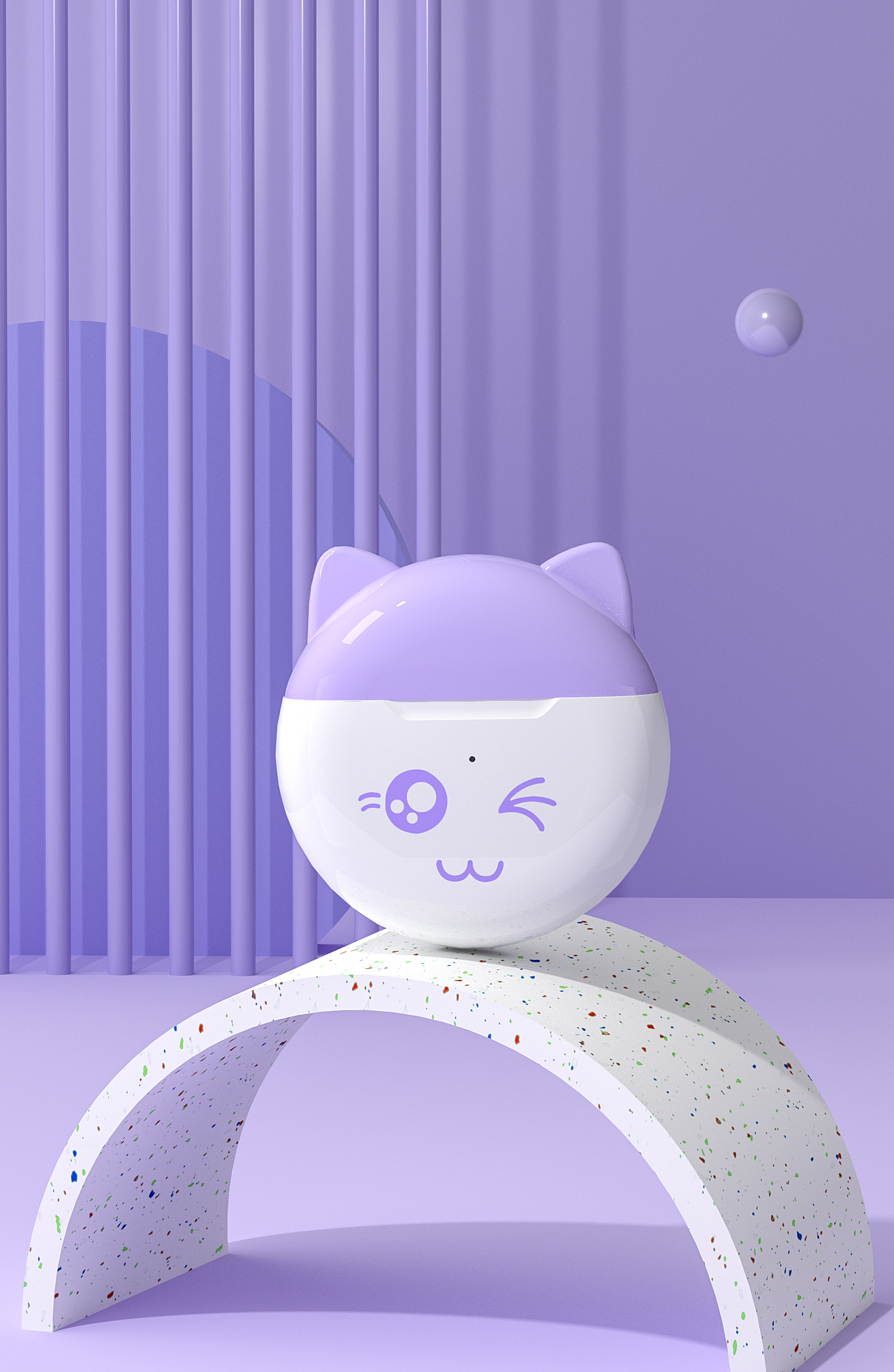 3C产品渲染蓝牙耳机