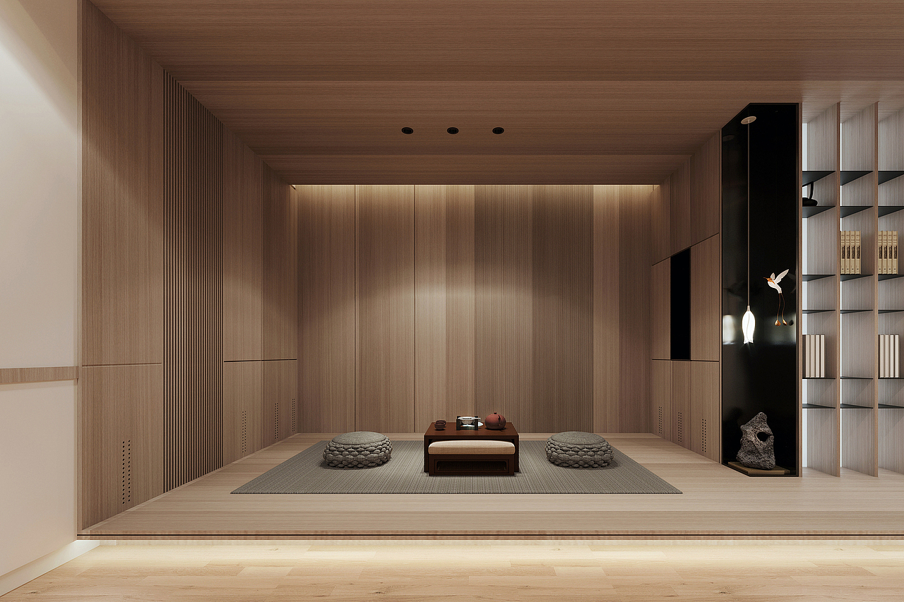 新中式风格讲究空间层次和跳跃感（图ZMzU0MzcwNjEy） - 家装设计 - 站酷设计师仟仟设计原创素材 - 站酷ZCOOL