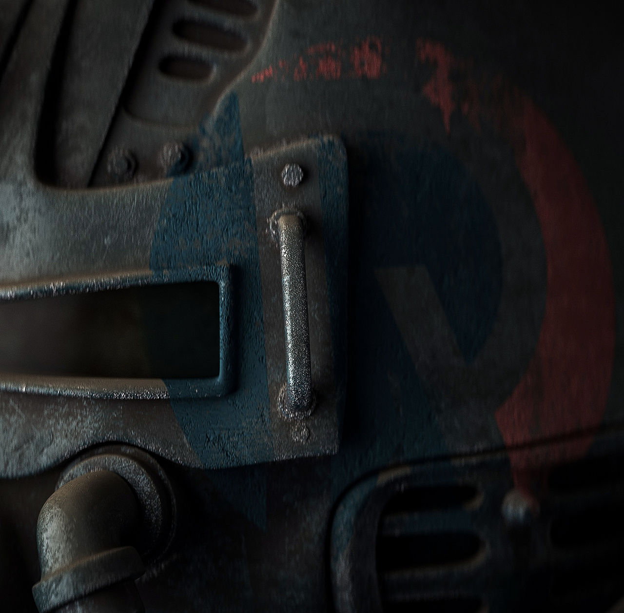 C4D材质渲染机甲头盔机器人CG写实风格破旧猫王小音箱