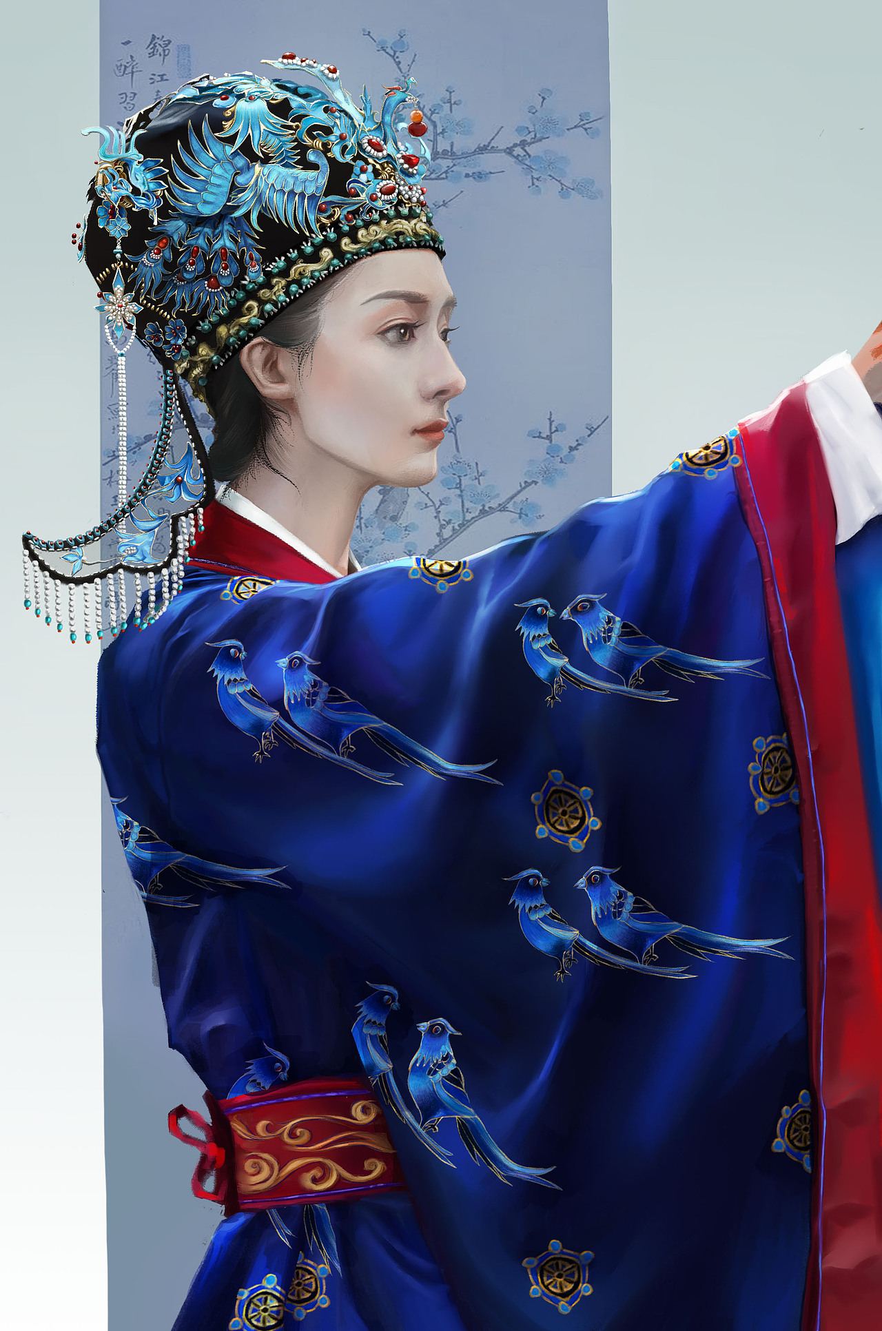 盛明兰击鼓诰命服（图ZMzA4MTYxODA4） - 创作习作 - 站酷设计师最穷房東原创素材 - 站酷ZCOOL