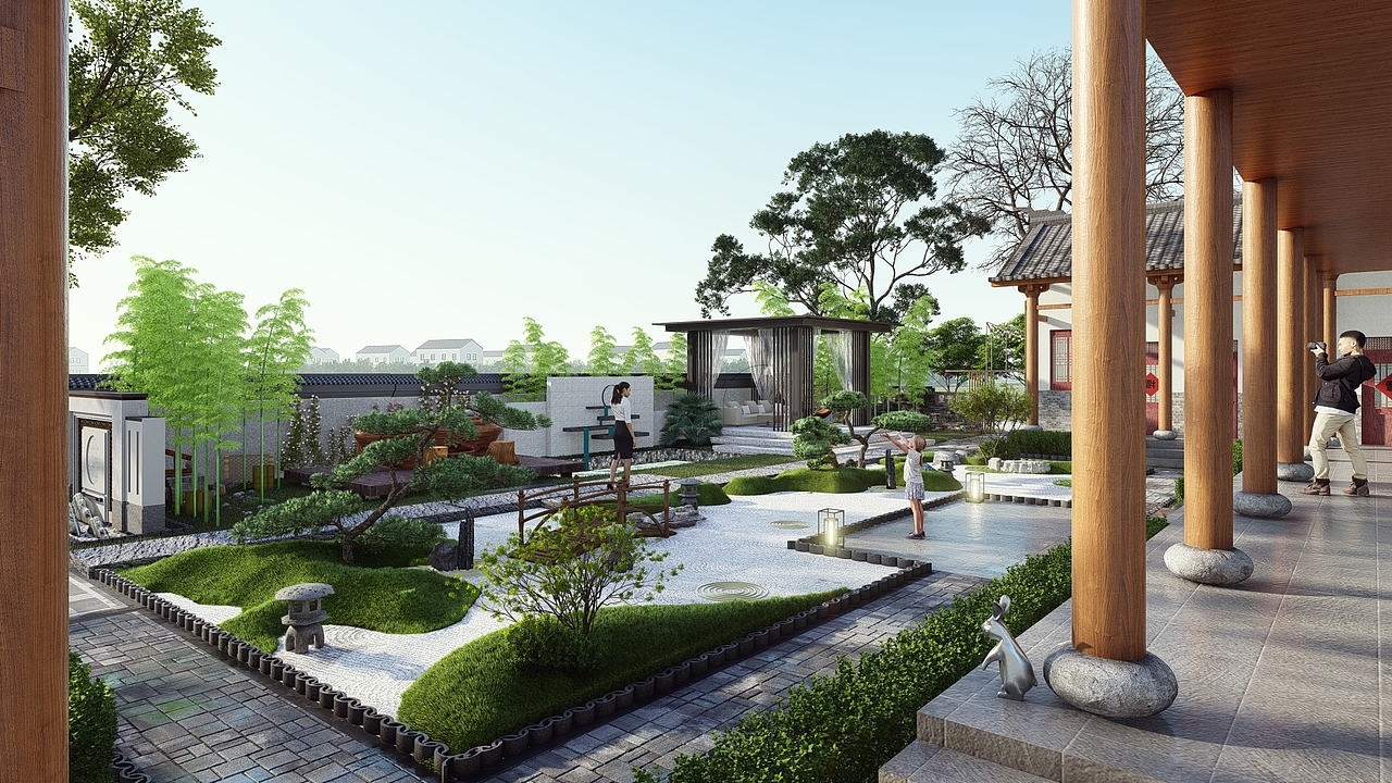乡村振兴类项目景观设计效果图（图ZMzM0NzY4ODgw） - 景观设计 - 站酷设计师厉马设计原创素材 - 站酷ZCOOL