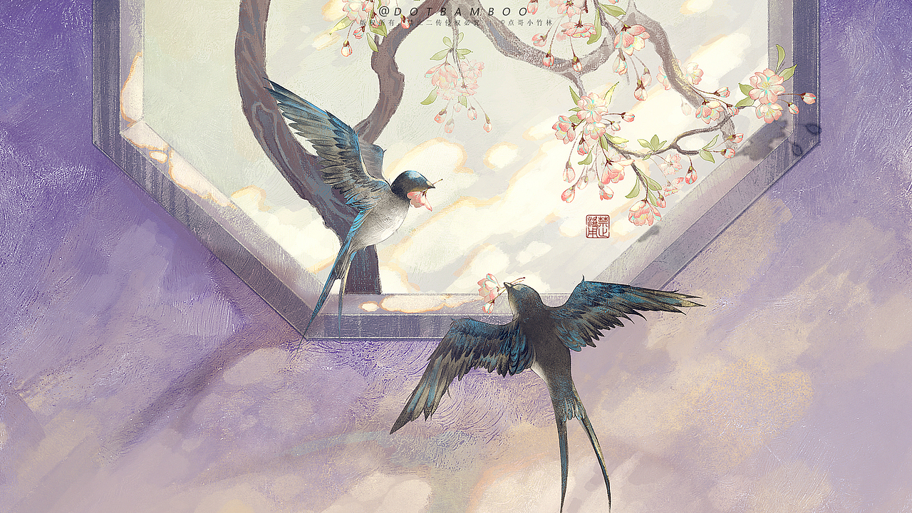 園林插畫 | 與誰同坐，明月、清風(fēng)、我!（圖ZMzY5MjMxNDAw） - 商業(yè)插畫 - 站酷設(shè)計師點哥小竹林原創(chuàng)素材 - 站酷ZCOOL