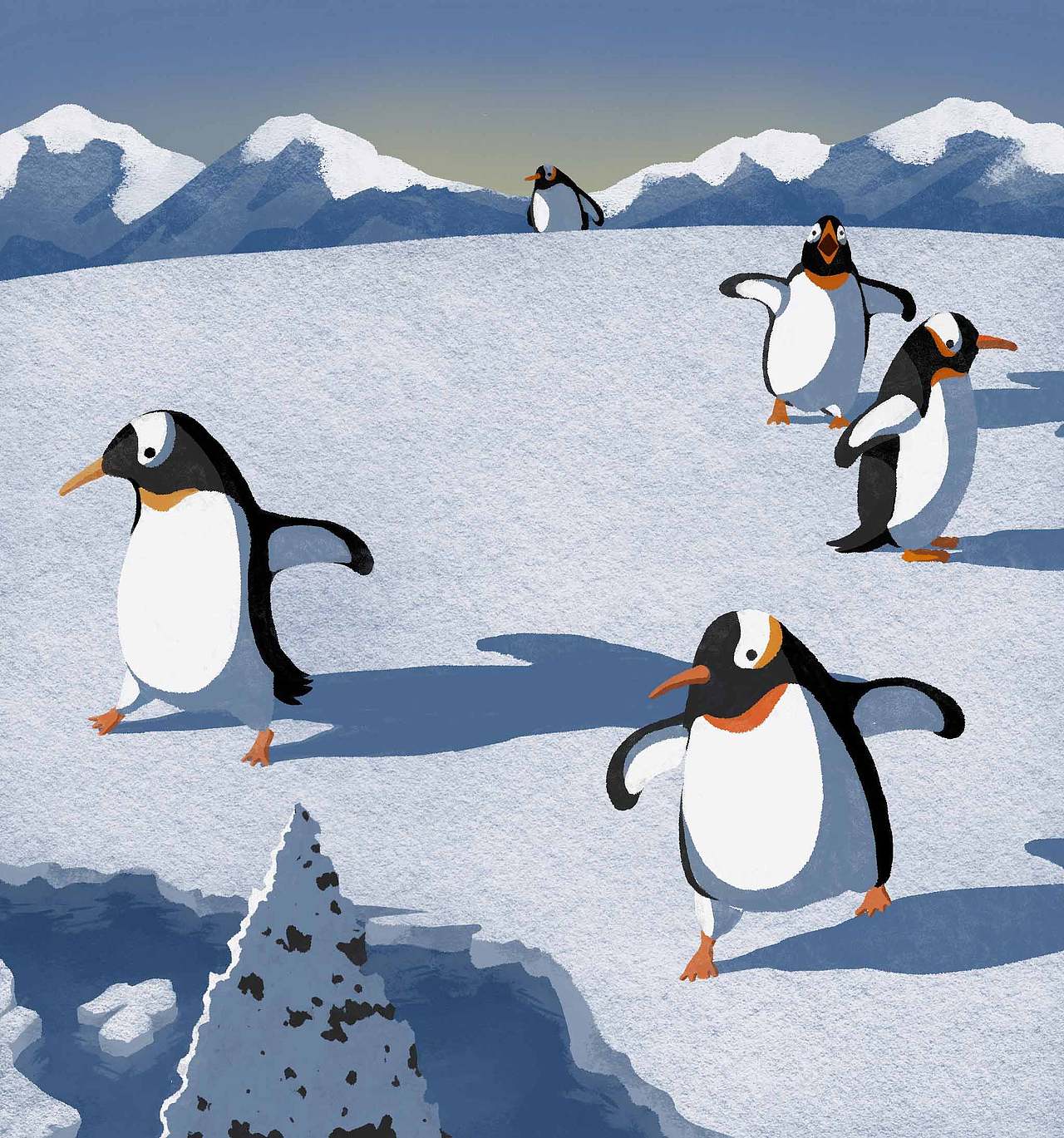 儿童插画 ｜Penguins rule Christmas（图ZMzUxMjc4ODQw） - 创作习作 - 站酷设计师莉莉安小画家原创素材 - 站酷ZCOOL