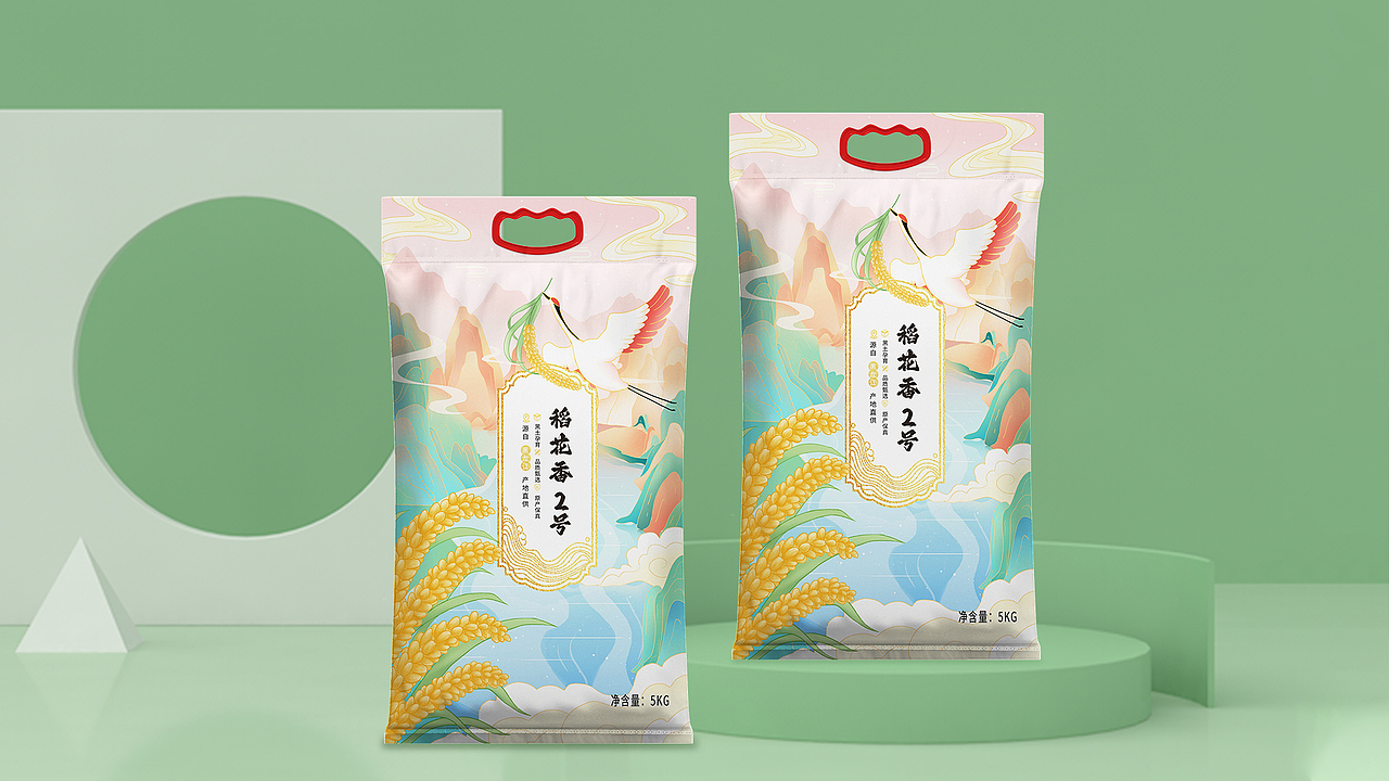 大米插画包装设计