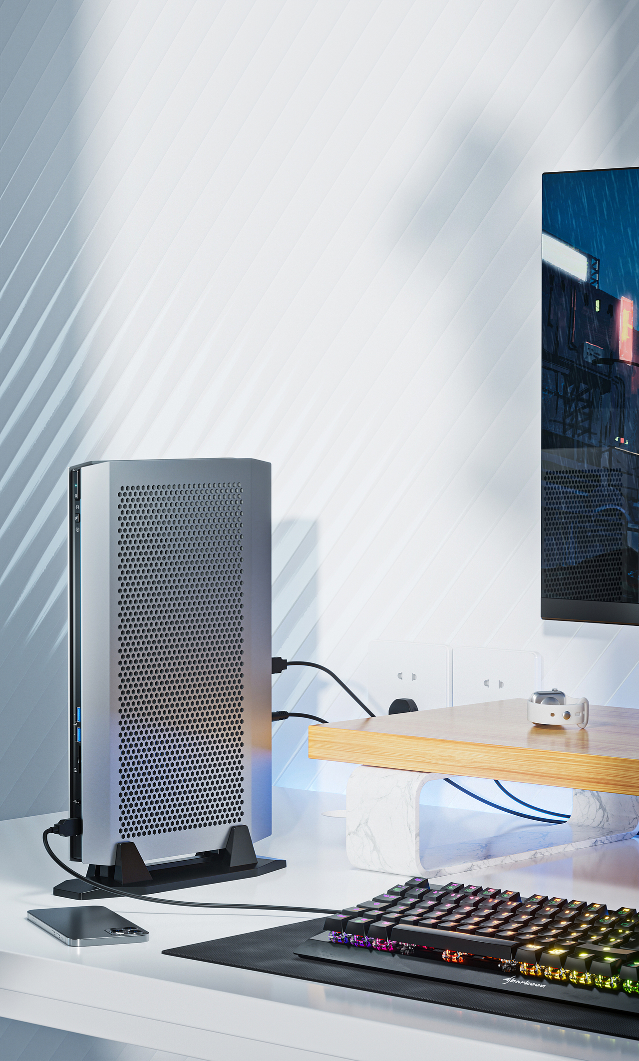 产品渲染 · 桌面美学与芯片美学的极致探索