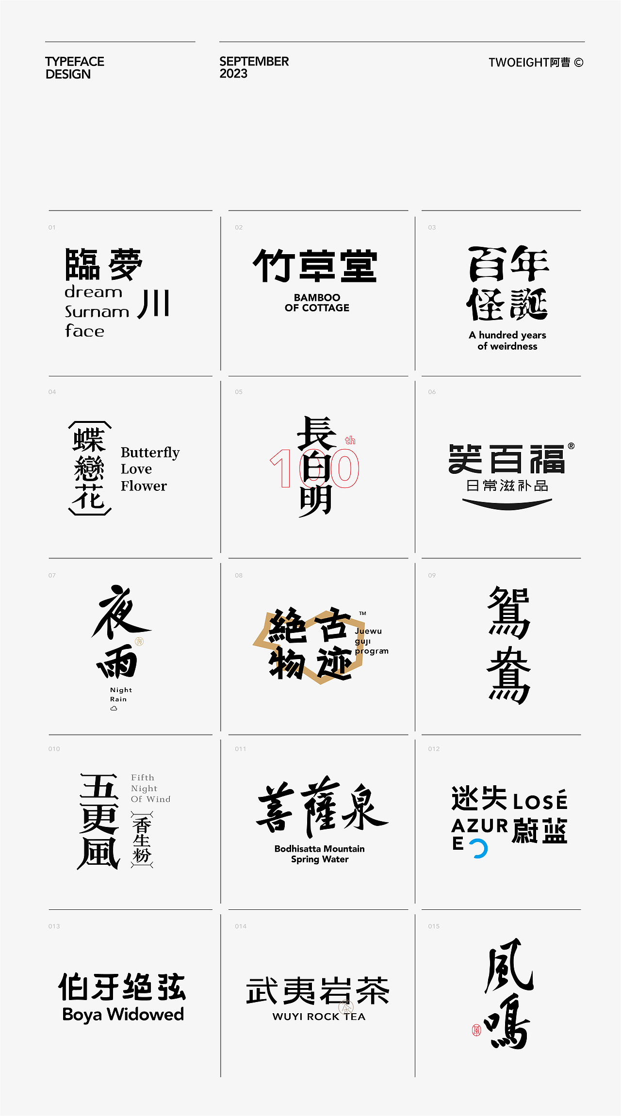 Typeface Logo | 中文字体 Font design.Ⅱ