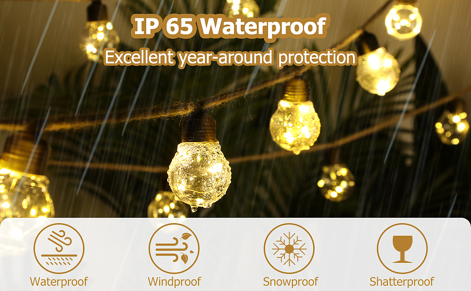 亚马逊A+设计 灯串 露营氛围灯 复古灯泡灯串 电灯泡