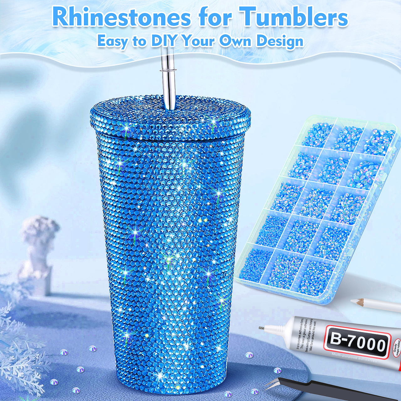 亚马逊主图设计-彩色水钻-彩色风格搭配摄影--多套合集