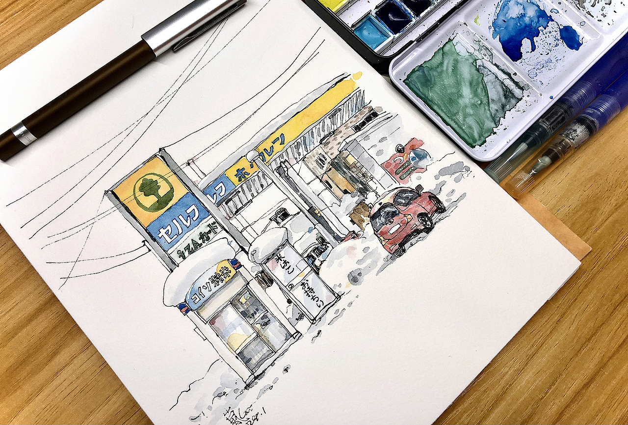 城市街景NO.9（圖ZMzYxMDk2OTgw） - 繪畫 - 站酷設(shè)計師嵐Lan_原創(chuàng)素材 - 站酷ZCOOL