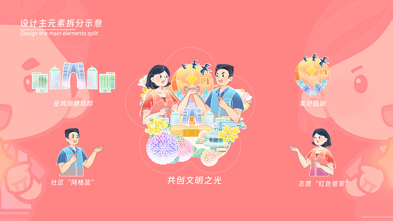 苏州精神文明建设插画海报设计（图ZMzY5OTQ4ODEy） - 商业插画 - 站酷设计师小岚朋友原创素材 - 站酷ZCOOL