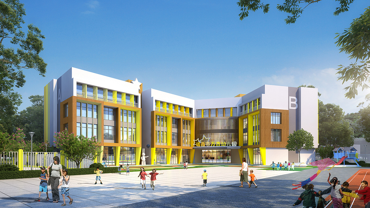 广西百色地区XX镇幼儿园设计