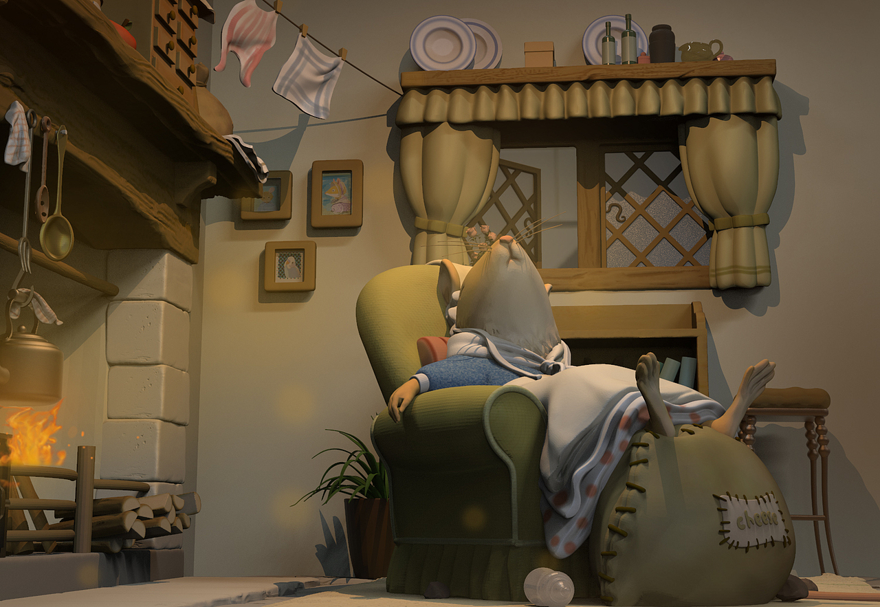 野蔷薇村的故事绘本建模