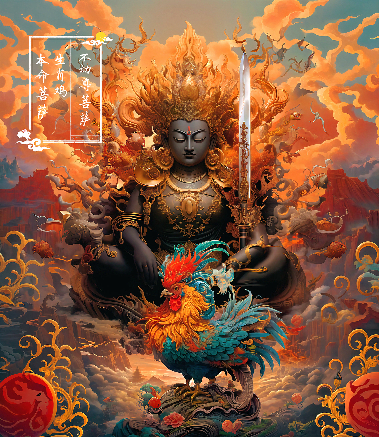 不动尊菩萨,生肖鸡的本命菩萨