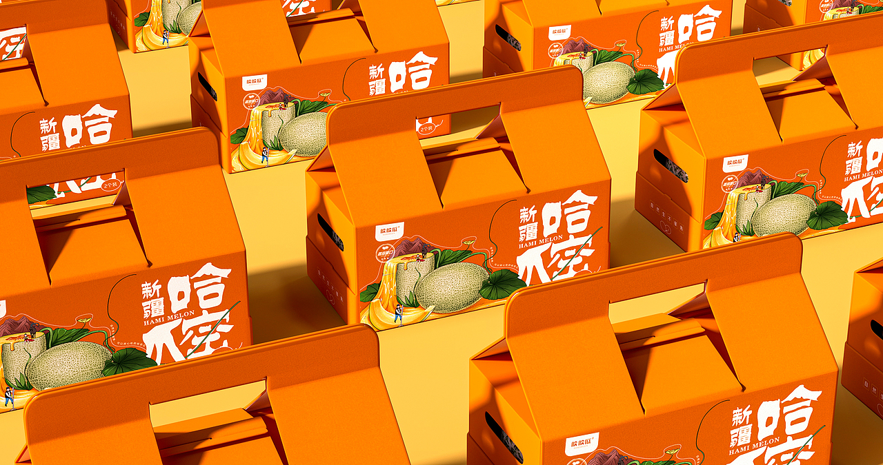 c4d建模渲染哈密瓜包装