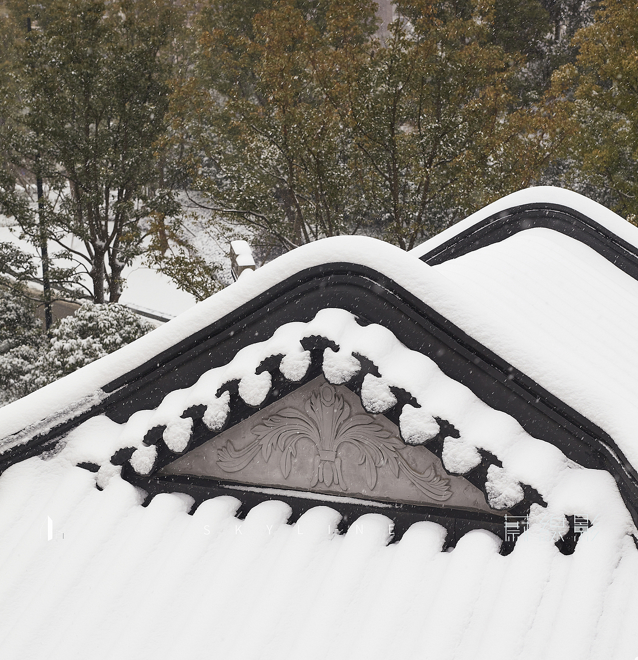 园林拍摄|建筑地产商业摄影|美成仙境的长沙星河湾雪景