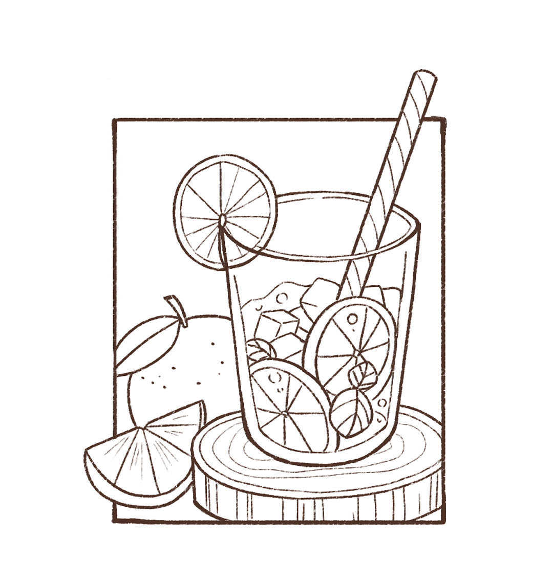 夏日-橘子汽水来一杯