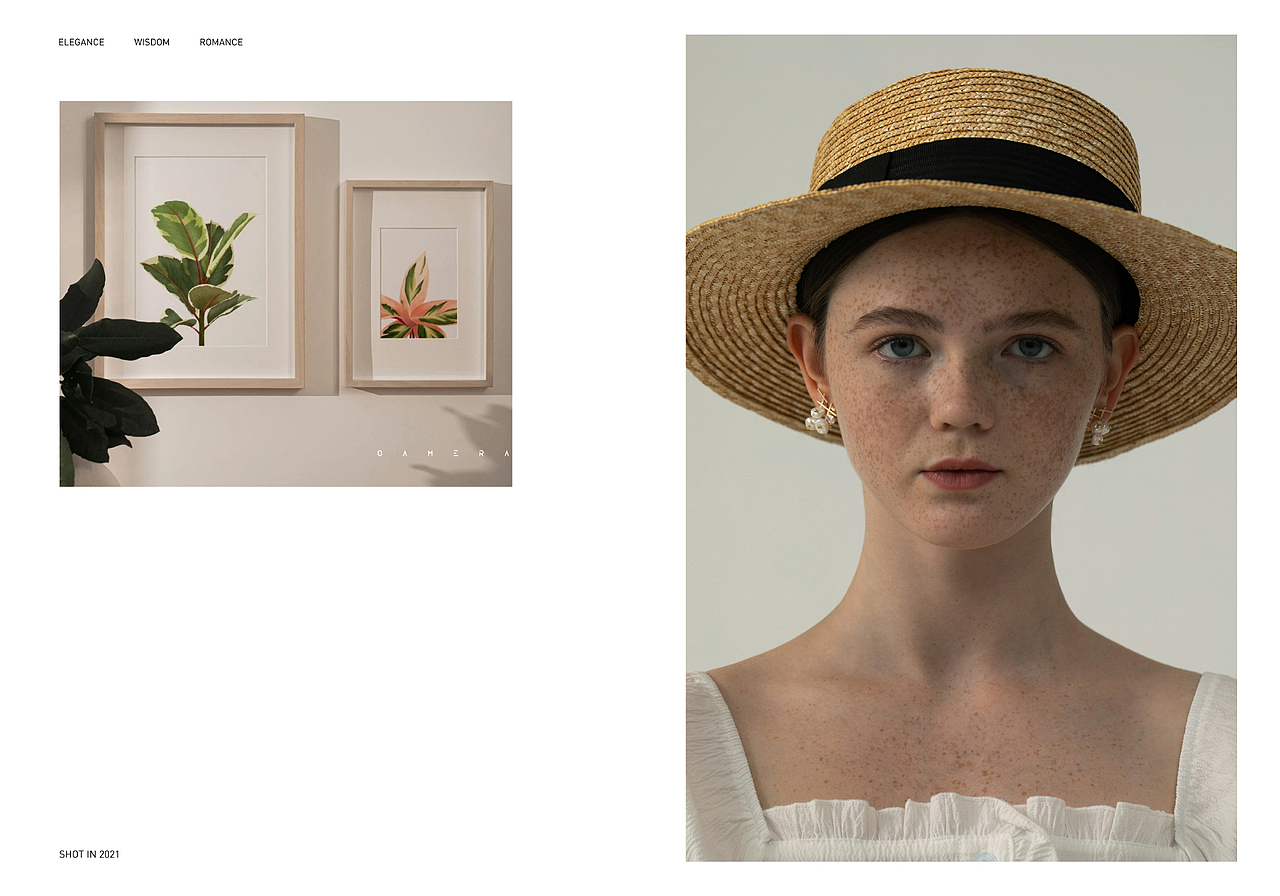 小众设计饰品/雀斑模特电商图