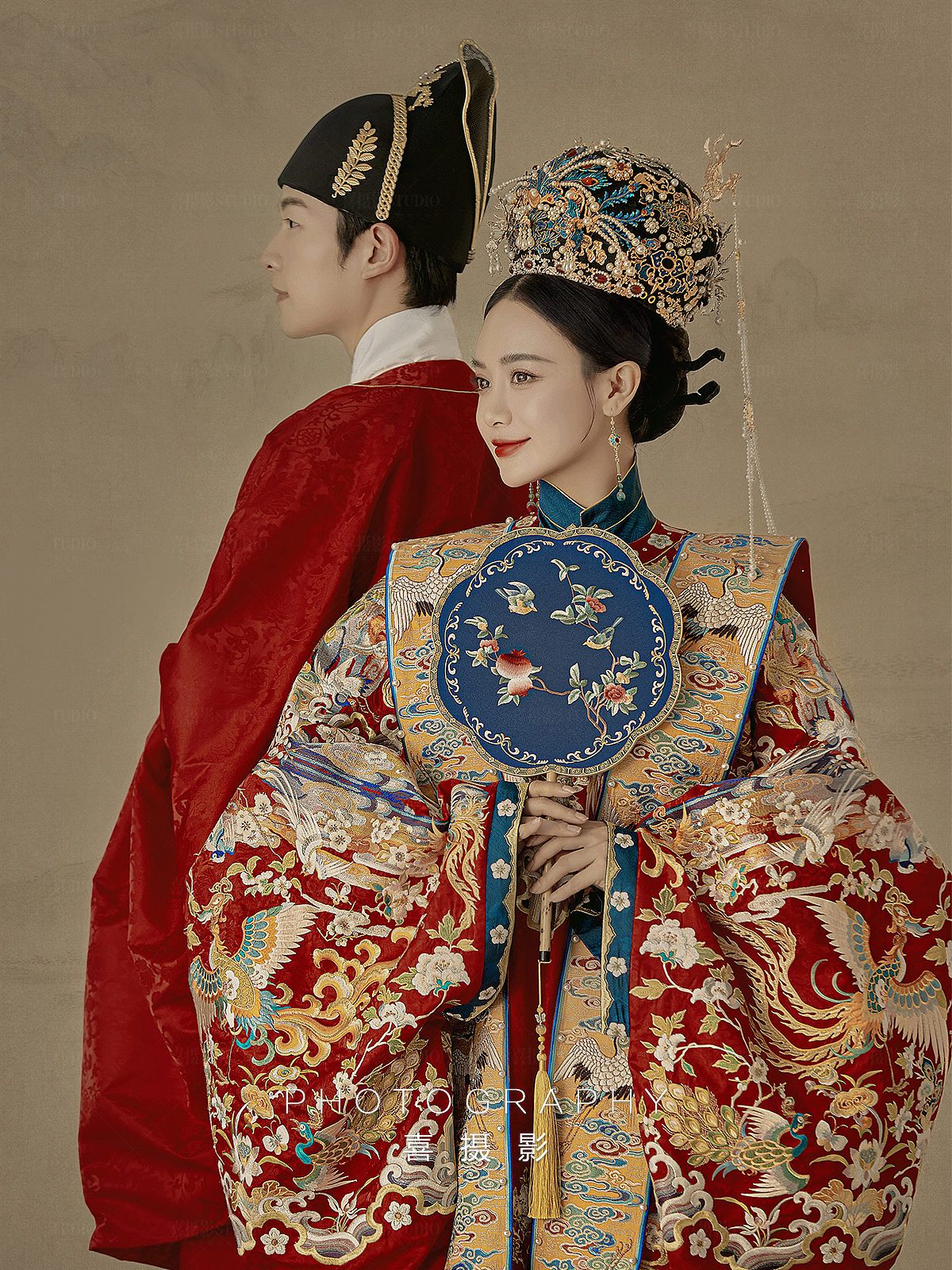 汉服上新了！正版锦瑟长宁贰汉服婚纱照华丽登场（图ZMzI0ODIxMDI4） - 婚礼摄影 - 站酷设计师遇见YUJIAN原创素材 - 站酷ZCOOL