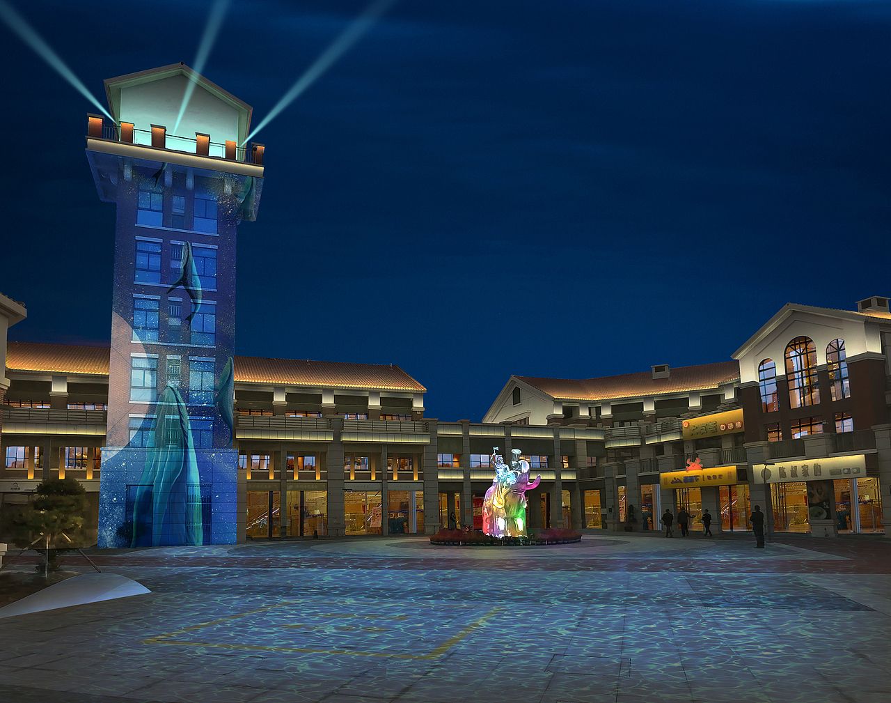 夜景|商业综合体（图ZMzIwMDAzMjgw） - 其他平面 - 站酷设计师光子照明设计原创素材 - 站酷ZCOOL