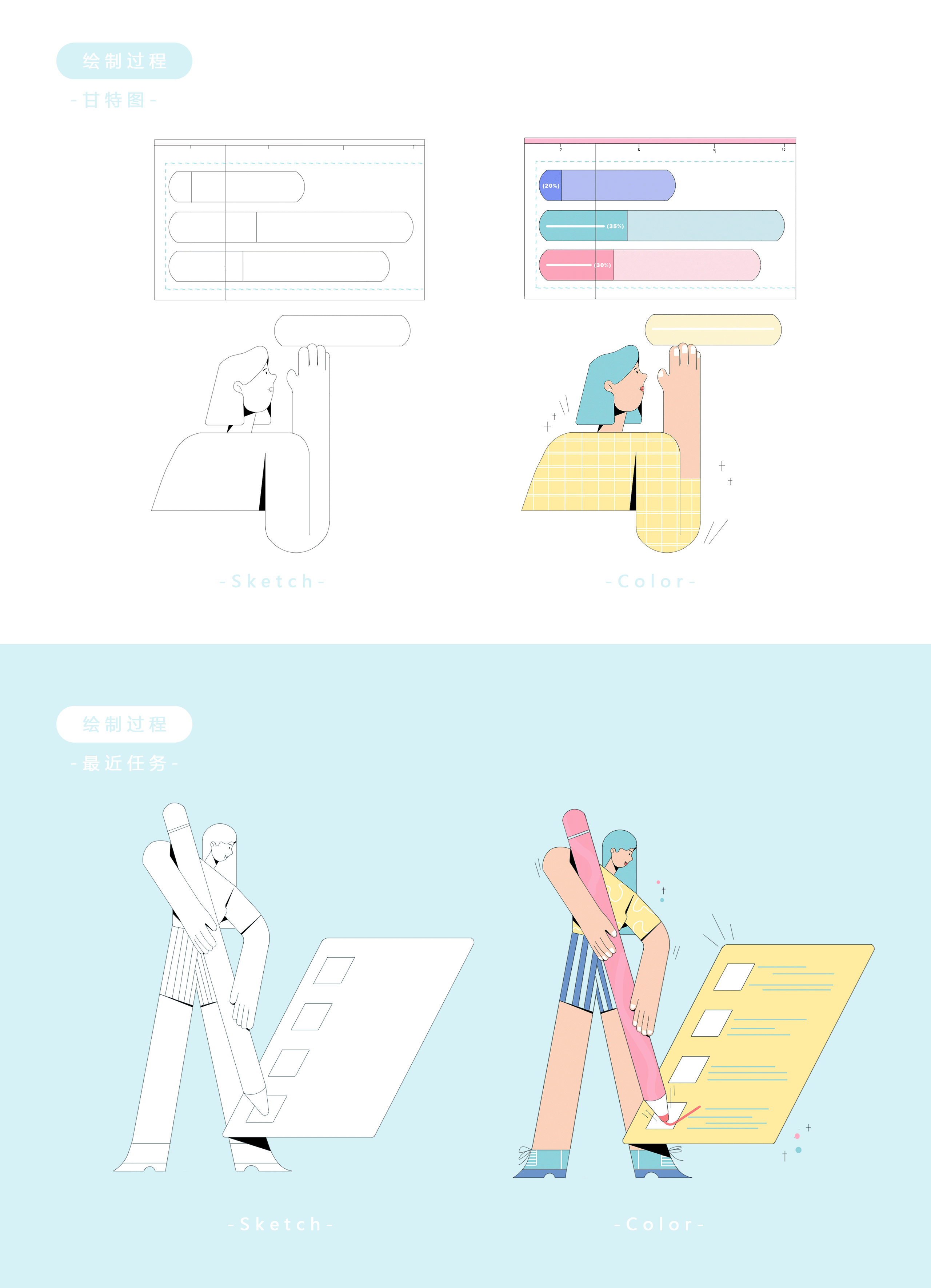 Vision个人目标APP插画练习