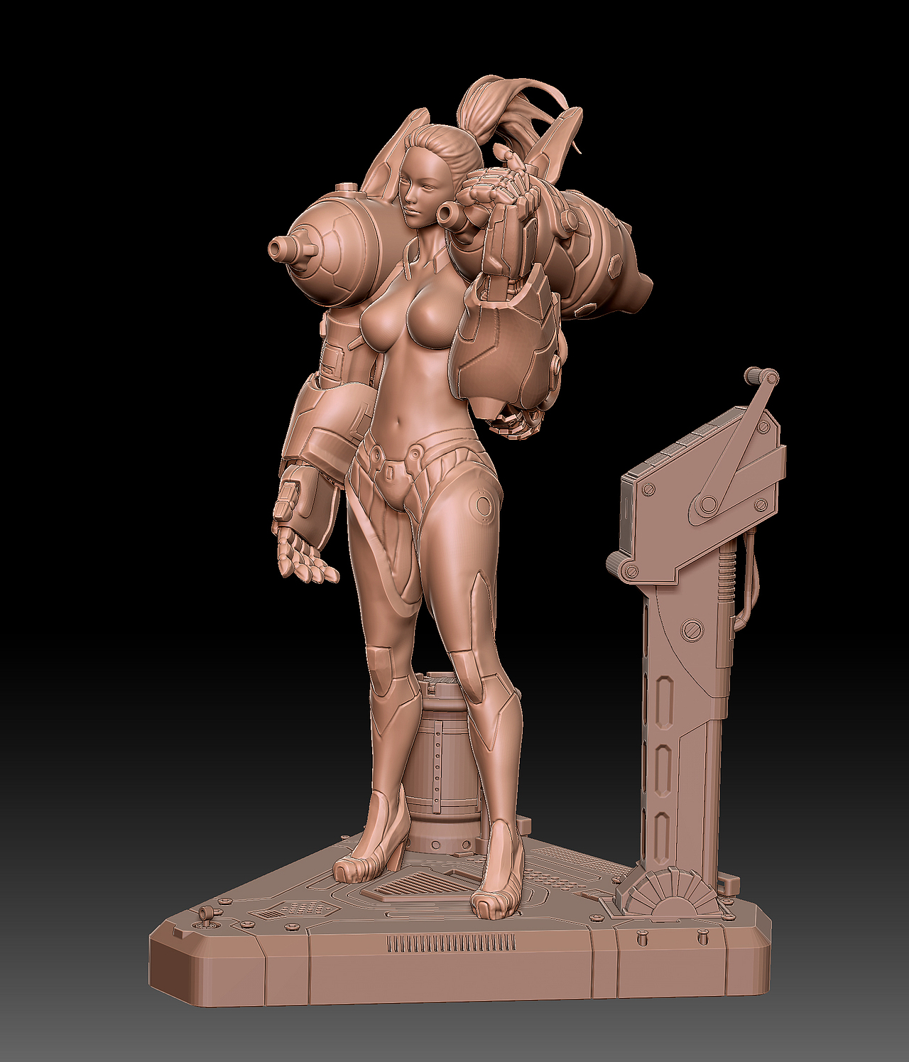 机甲拳女完成（图ZMzIzODk3MzQw） - 人物/生物 - 站酷设计师云游者F原创素材 - 站酷ZCOOL