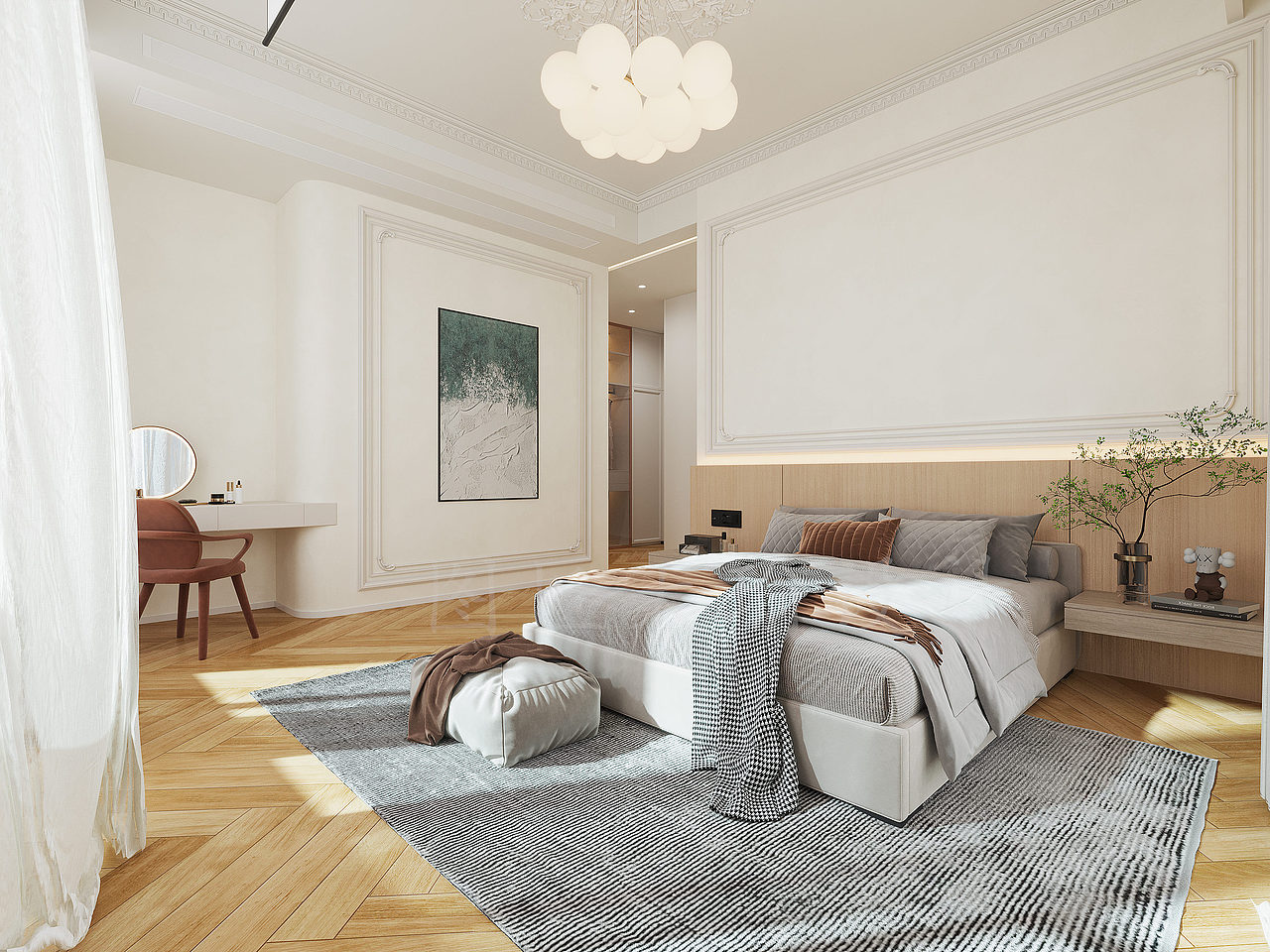  现代法式风格，艺术精致有档次