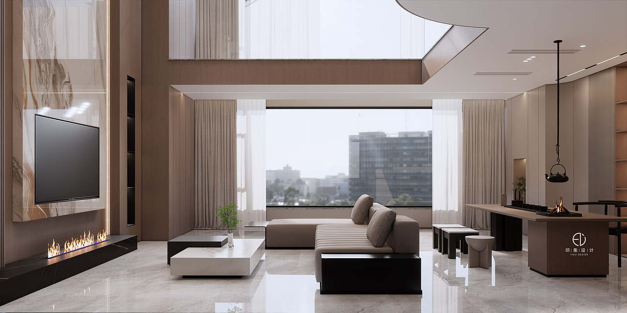 265㎡ 现代轻奢风: 微霞含翠,静落轻柔