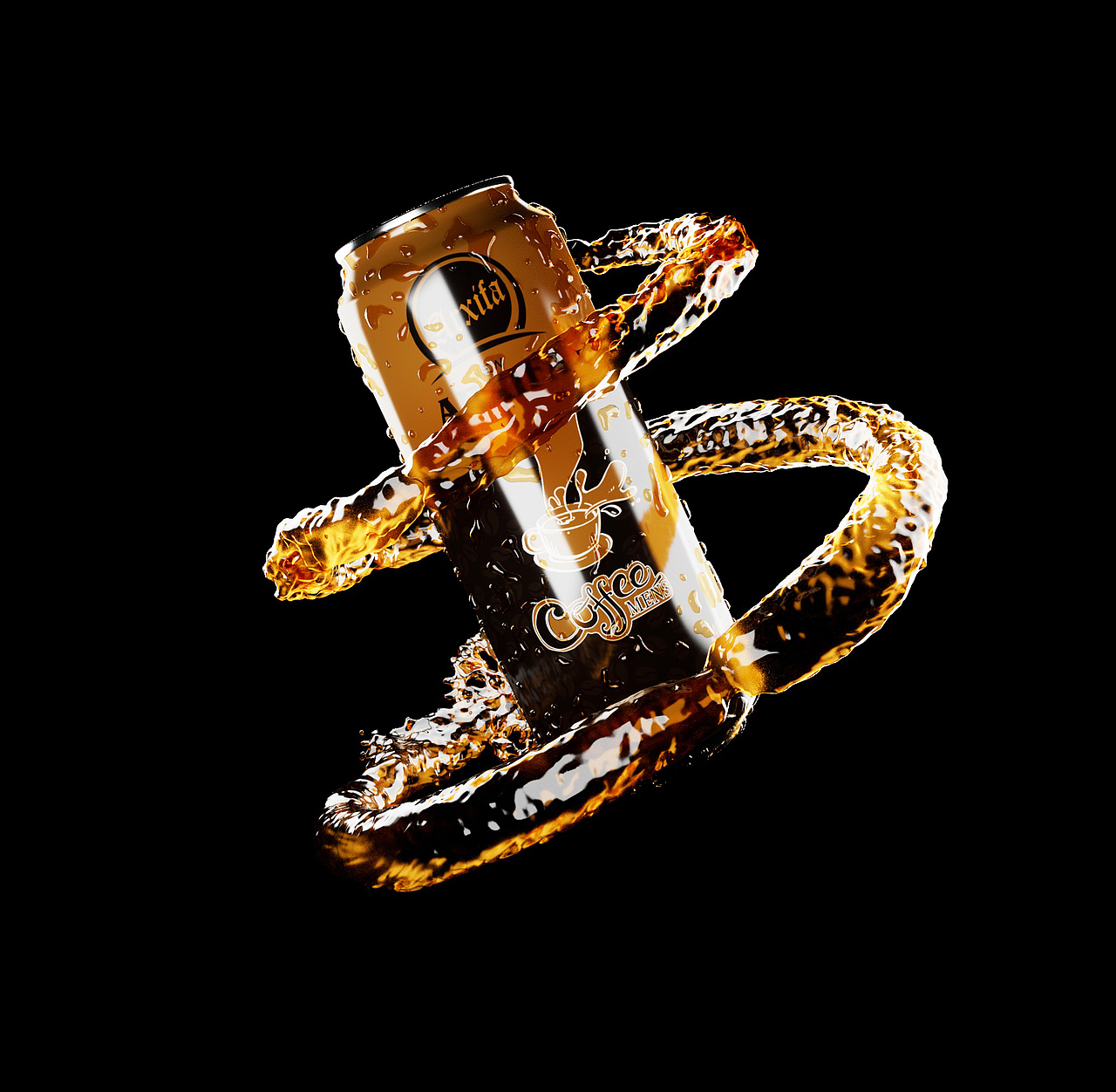 饮料建模渲染学习作品