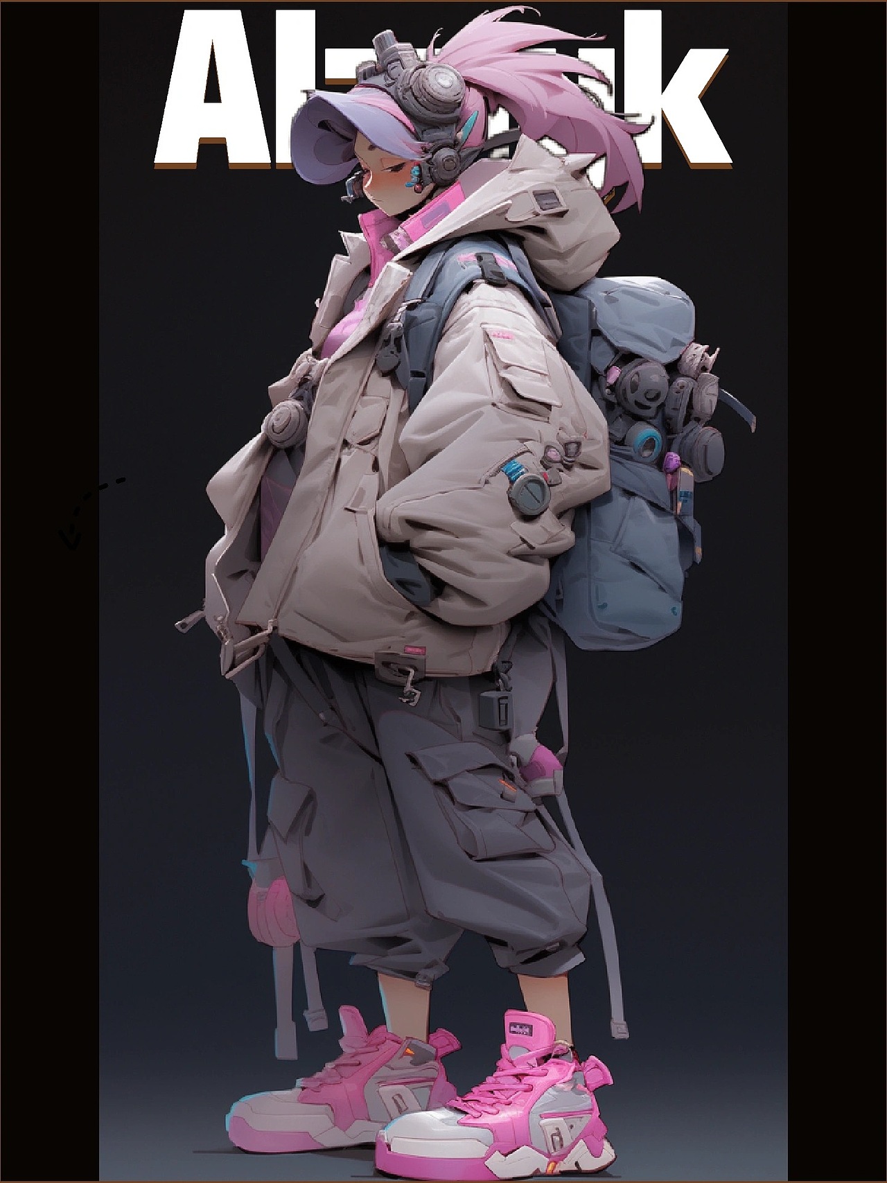 #AI关键词分享一组山本暗黑系服装展示设计