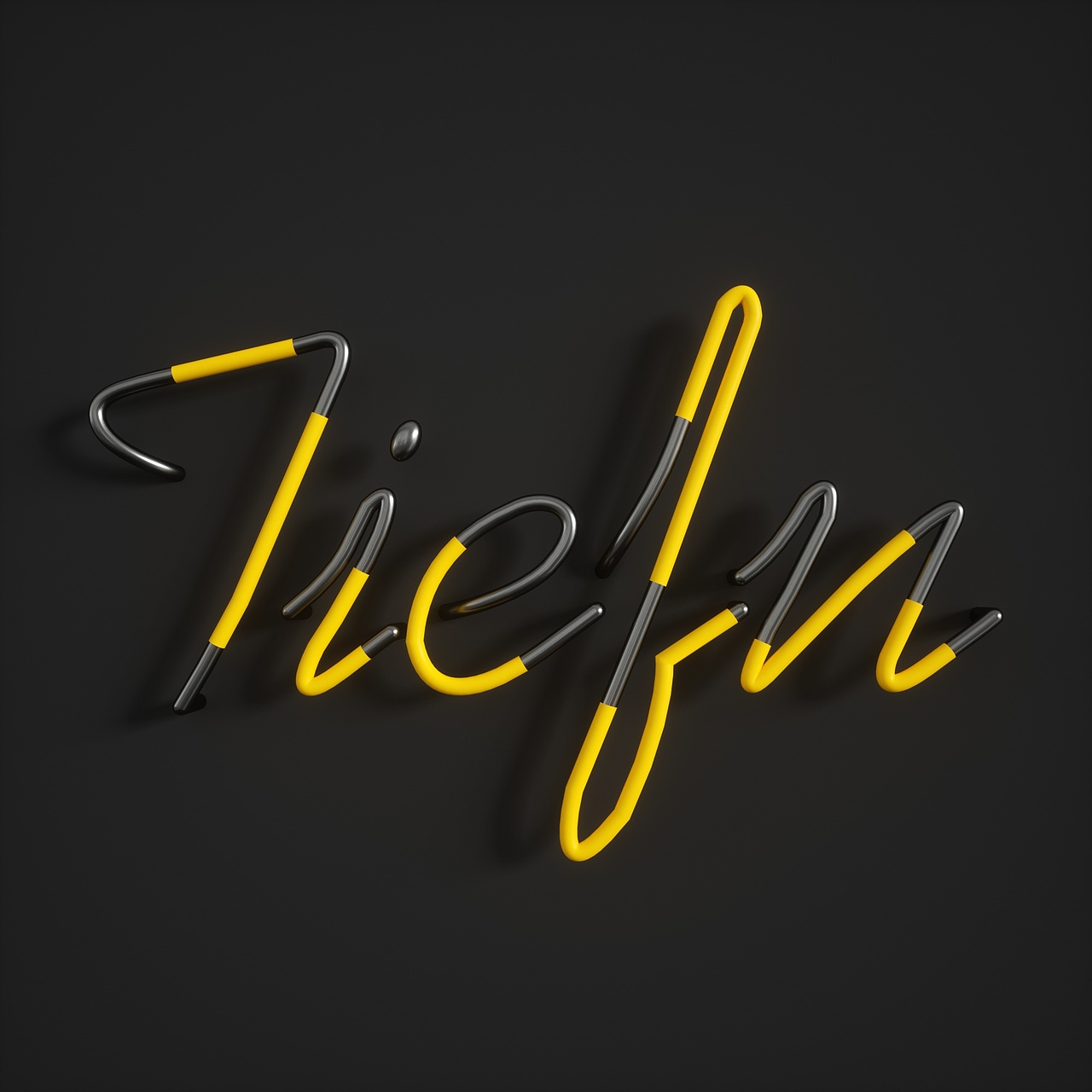 C4D建模练习~管状字