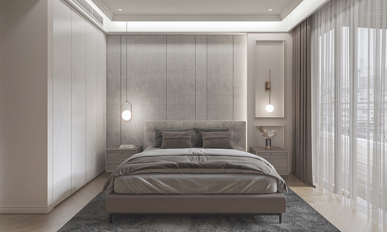 法式温暖明亮的暖色系作为主调,一种宁静而温馨的感觉