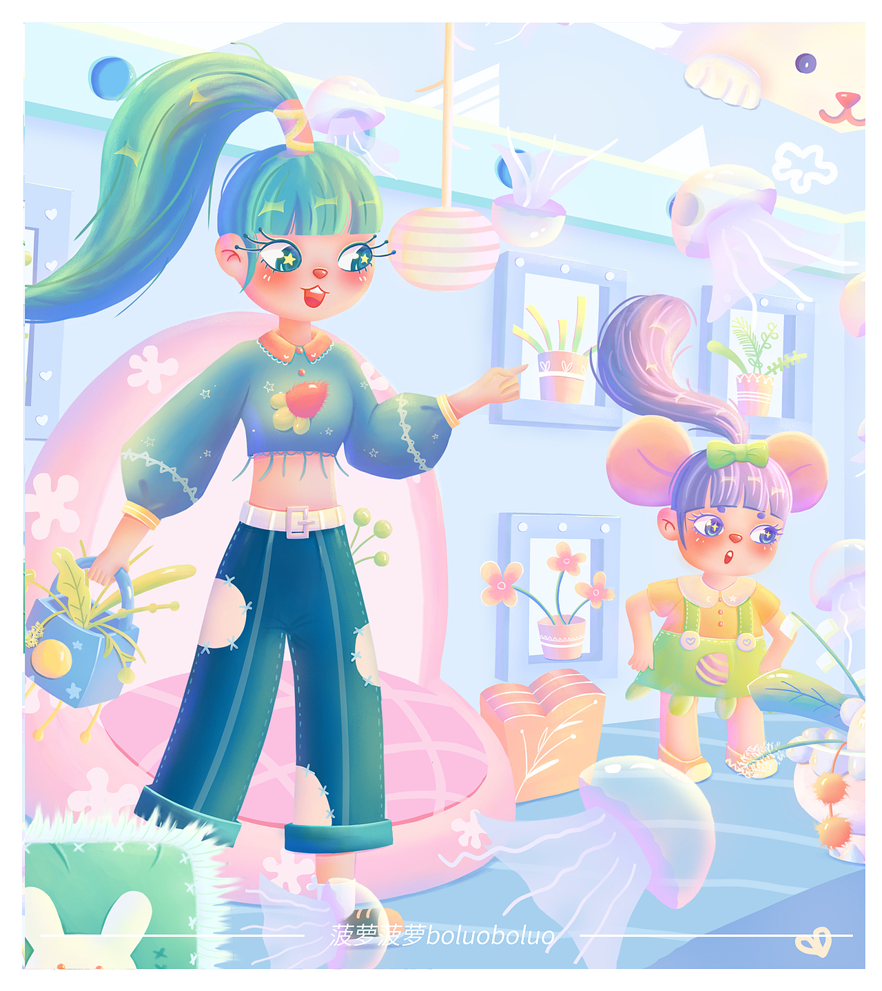 一起来抓水母（图ZMzM5NTcyOTQ4） - 创作习作 - 站酷设计师菠萝boluo8原创素材 - 站酷ZCOOL