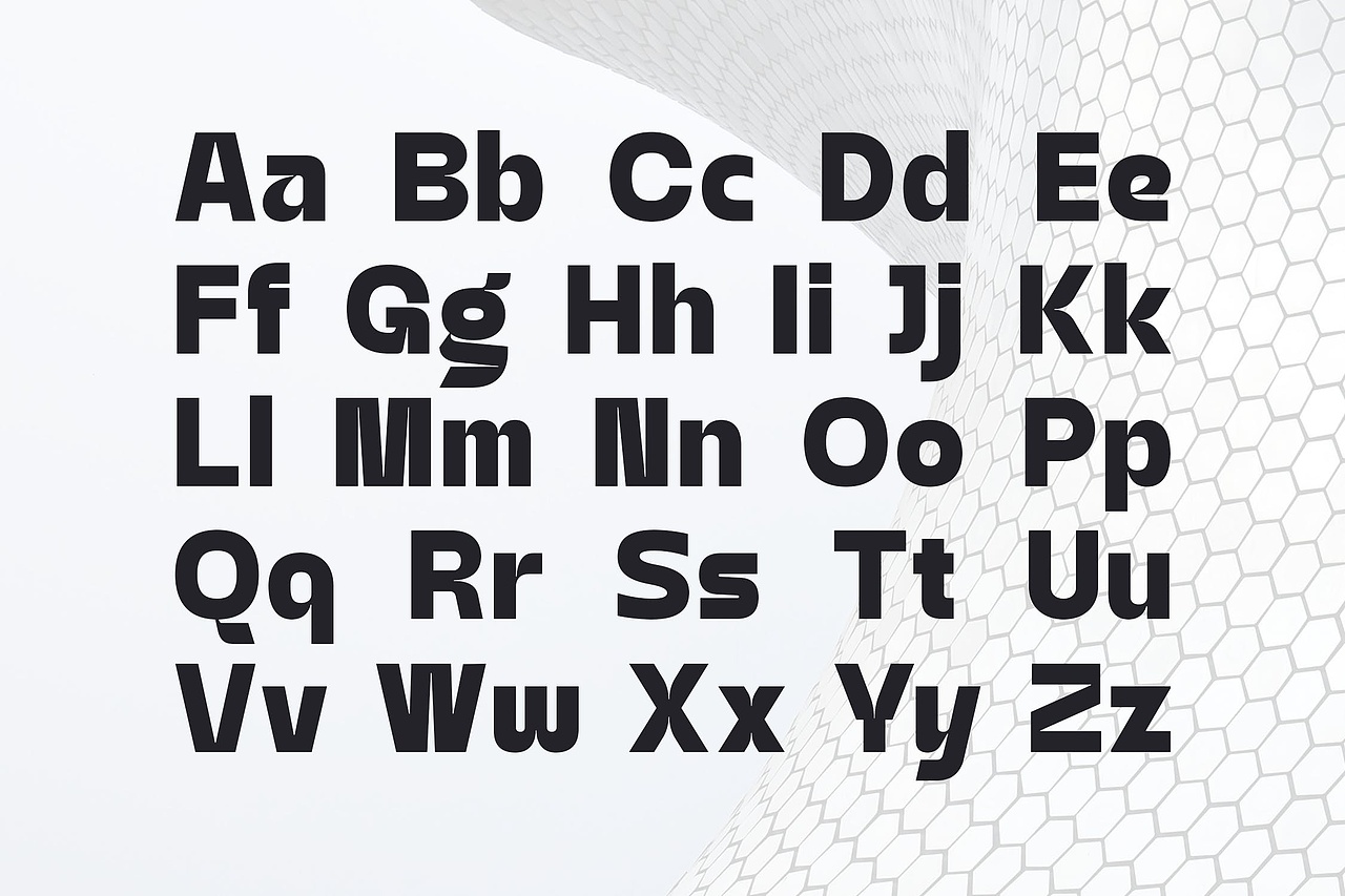 潮流时尚粗体酸性逆反差黑体字潮牌标识装饰英文字体