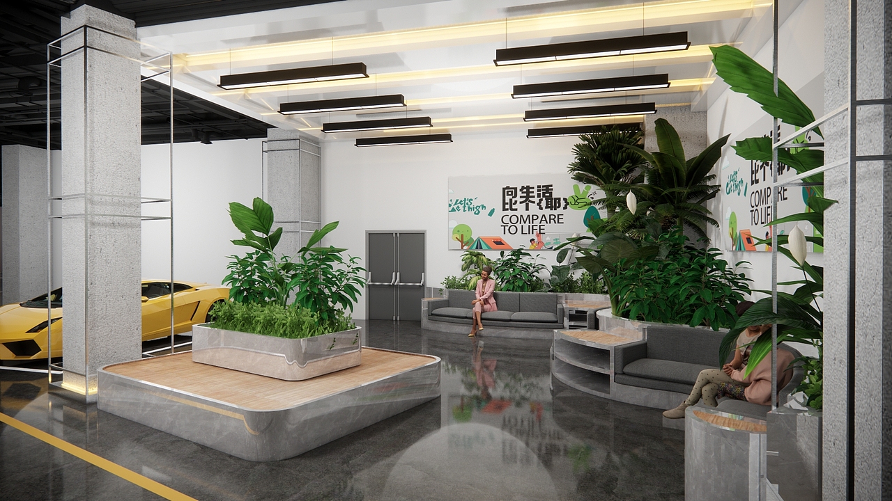 地下停车场飞机稿，被甲方说土（图ZMzQxNjUyOTQw） - 建筑/空间 - 站酷设计师佛系务工原创素材 - 站酷ZCOOL