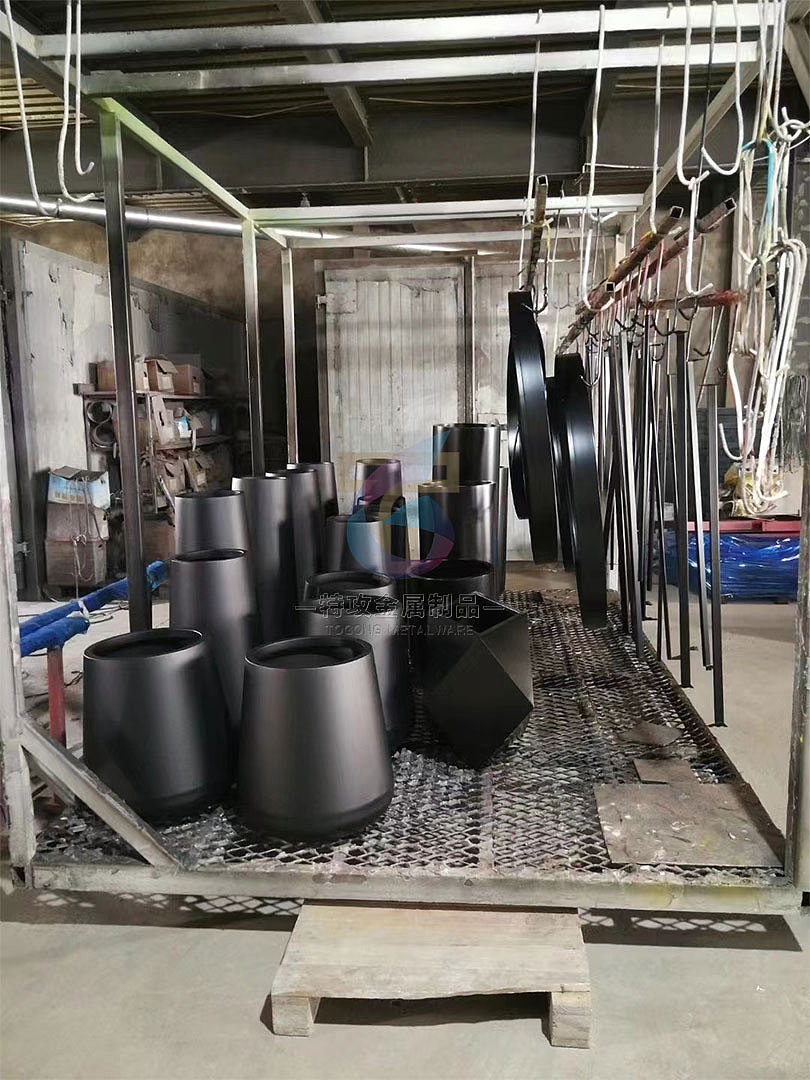 中式园林户外不锈钢花箱花盆厂家定制