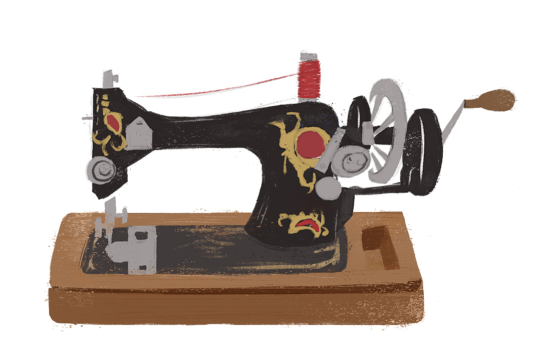 插画-缝纫机（图ZMzIzMjAxMjg4） - 图案 - 站酷设计师同里_17原创素材 - 站酷ZCOOL